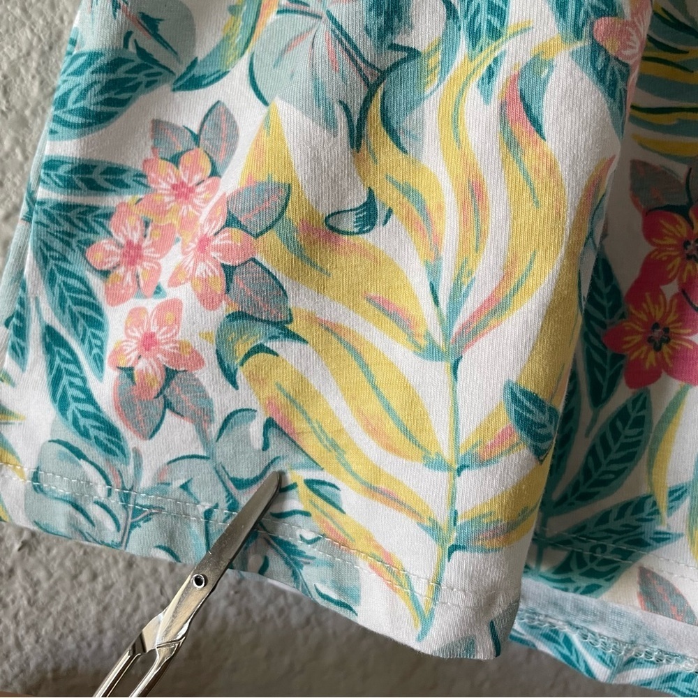 Vibrant Tommy Bahama Sun Dress Girls 4T Tropical Floral Ruffle Sleeve Beach - Picture 9 of 12